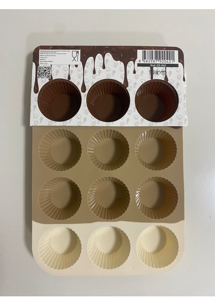 Ibico İ22-041 (Düz) (12Lİ & Mini ) (Silikon) Muffin Kek Kalıp ( Askılıklı ) fiyatları