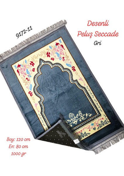 9172 Desenli Peluş Seccade