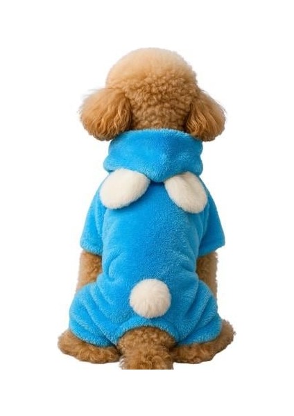 Teidi Mavi Peluş Küçük Irk Köpek Tulumu