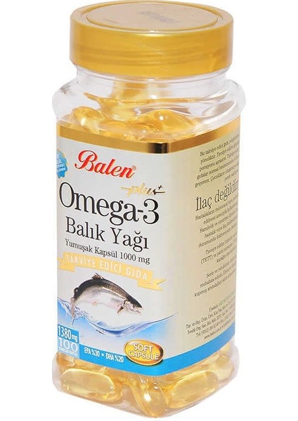 Omega 3 Plus+ Balık Yağı Yumuşak 100 Kapsül modelleri