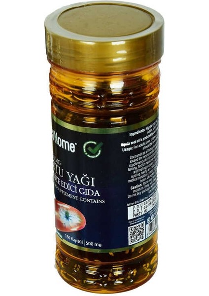 Shiffa Home Çörek Otu Yağı Soğuk Pres 500 Mg x 150 Kapsül fiyatları