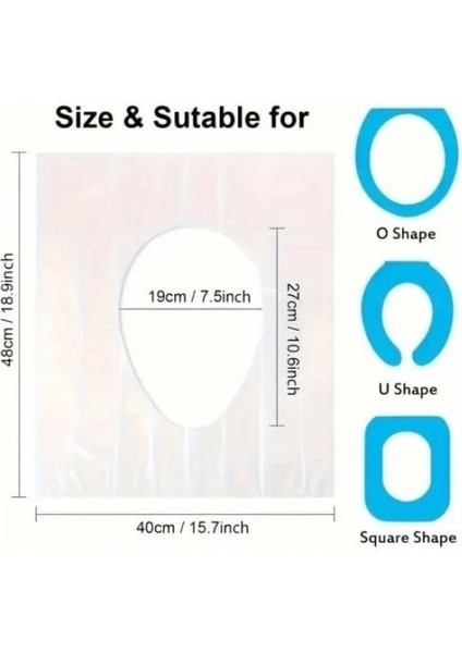 Hijyenik Tek Kullanımlık Klozet Kapağı Poşeti 200 Adet modelleri