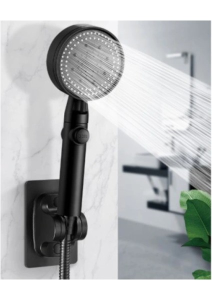 Yapışkanlı Duş Başlığı Tutucu Ayarlı Siyah indirimleri