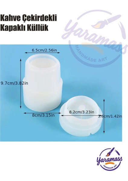 Kahve Çekirdekli Kapaklı El Yapımı Epoksi Küllük – Dekoratif Tasarım, Ev Aksesuar modelleri