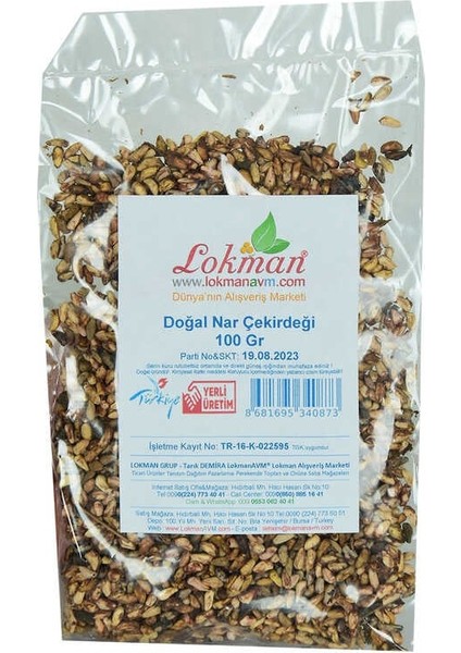 Doğal Nar Çekirdeği 100 gr Paket fiyatları
