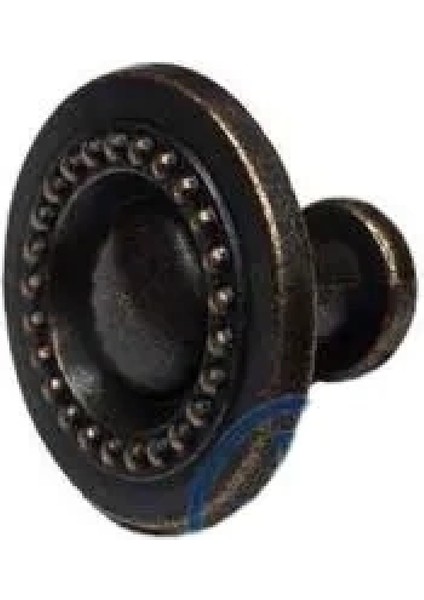 Dekoratif Zamak Düğme - 23X23MM, Eskitme, 100 Adet