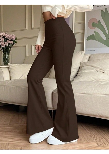 Kadın Yüksek Bel Ispanyol Paçalı Pantolon Tayt modelleri