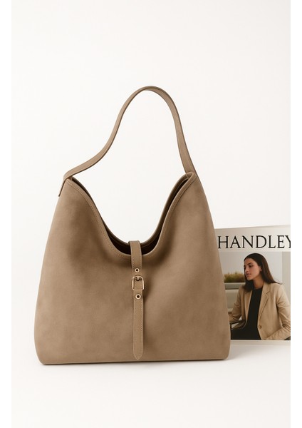 Lüks Süet Salaş Omuz Çantası Dilli