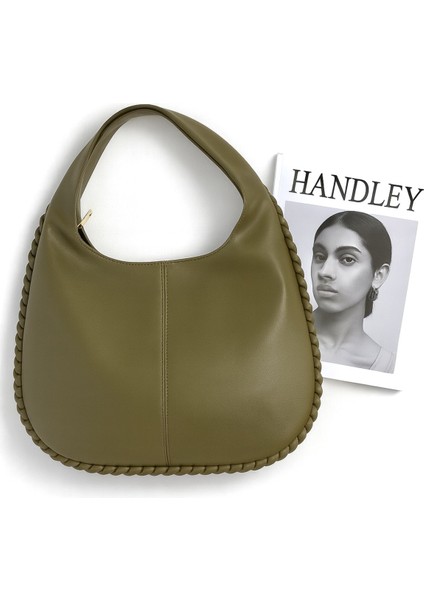 Lüks Büyük Kapasiteli Düğüm Detaylı Omuz Çantası