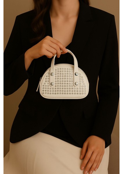 Lüks Mini Elmas Taş Işlemeli El ve Omuz Çantası fiyatları