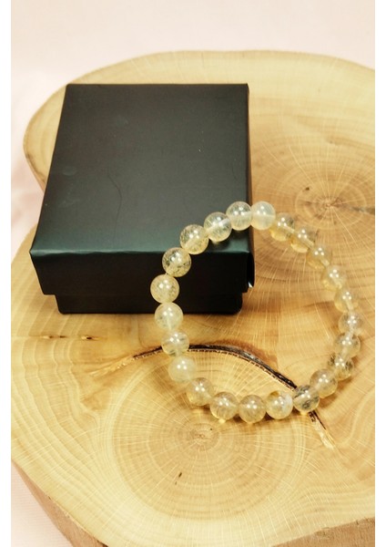 Sitrin Doğal Taş Bileklik Kutulu modelleri