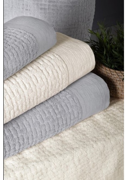 Bambu Bornoz Seti Lisse Coin Ivory modelleri