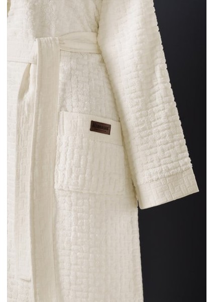 Bambu Bornoz Seti Lisse Coin Ivory indirimleri