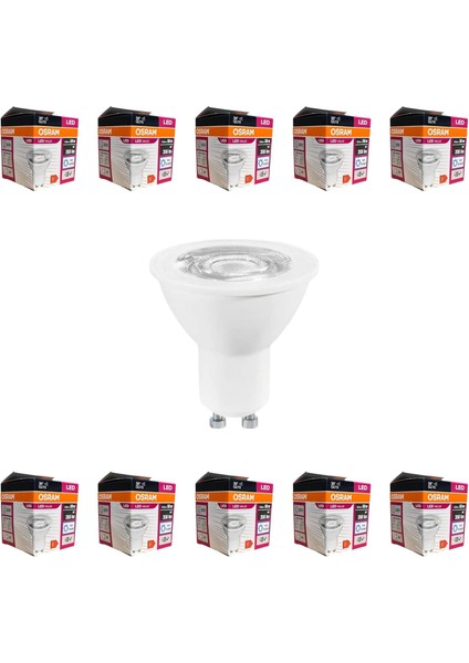 GU10 LED Ampul 4.5W 6500K Beyaz Işık – 350LM, 36° Işık Açısı, 10&apos;lu Ekonomik Paket, Enerji Sınıfı F – 15.000 Saat Ömür