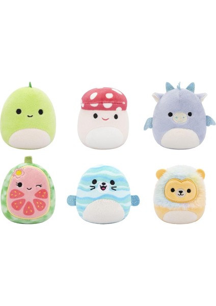 Micromallows Squishmallows Mini Yumuşak Peluş Oyuncak 6 Lı Figür Seti - 6 cm - Model - 2 indirimleri