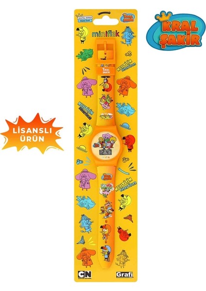 Litae Trend Bfs Miniflak Lisanslı Kral Şakir KS7152 Sarı Çocuk Kol Saati