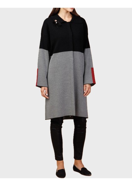 Kadın Desenli Triko Hırka