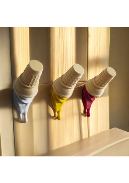 Dekoratif Külah Askı Sarı Kırmızı Kahve 3'lü Set Takım 11 x 7 fırsatları