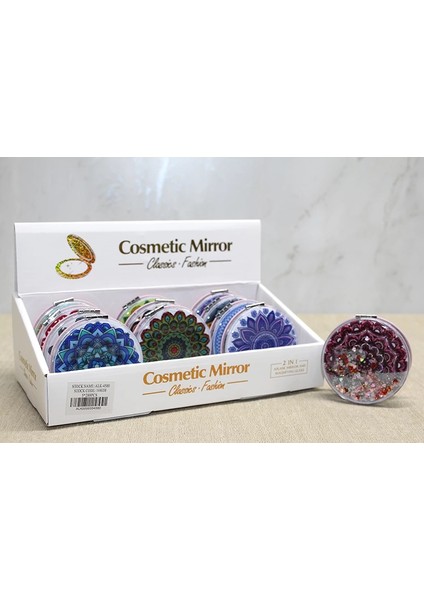 Mandala Desenli Hareketli Sulu El Aynası ALK4580