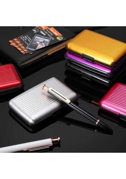 Alüminyum Kartlık - Çok Gözlü Kartvizitlik - Kapaklı Kredi Kartlık - Kapaklı Kartlık Cüzdan - Kapaklı Kart Düzenleyici - Kart Koruyucu