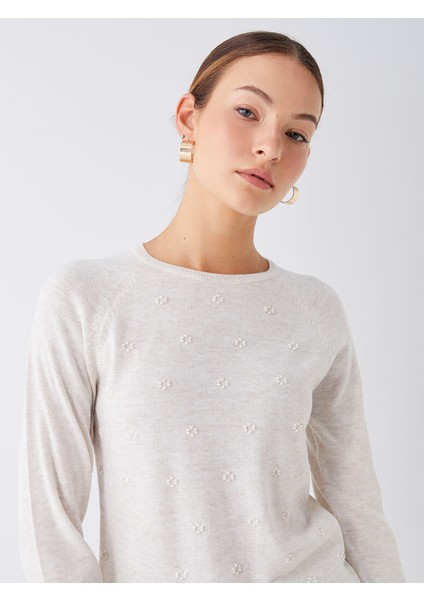 Yeni Sezon Bisiklet Yaka Kendinden Desenli Kadın Triko Kazak fiyatları