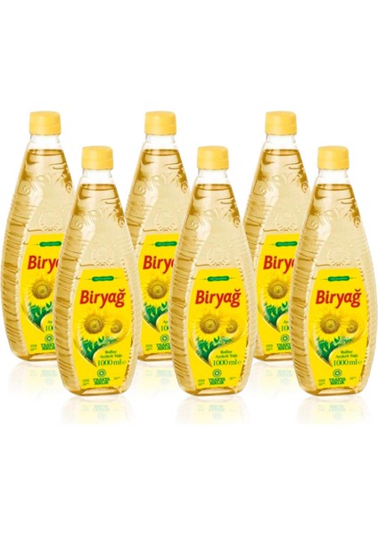 Ayçiçek Yağı 1 Lt Pet Ambalaj (6'lı Paket)