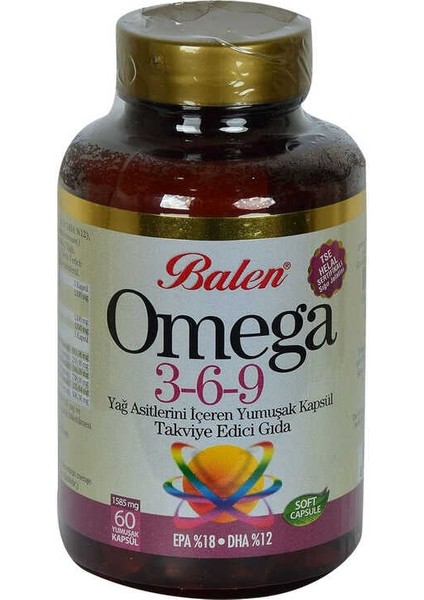 Omega 3-6-9 1585 Mg x 60 Yumuşak Kapsül Epa-18 Dha-12