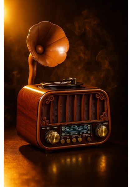 Nostalji Gramafon Radyo, Şık Tasarım Trend Nostajik Bluetooth Radyo modelleri