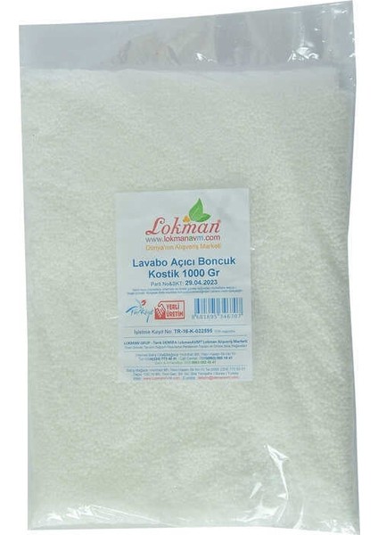 Lavabo Açıcı Boncuk Kostik 1000 gr Paket