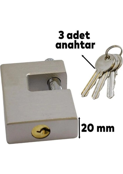 Yassı Çelik Kilit Kayar Milli Asma Kilit Kapı Emniyet 70 mm 3 Anahtarlı. fırsatları