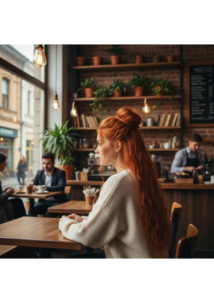 Fiber Sentetik Kabarık Dalgalı 8 Parça Çıt Çıt / Bakır