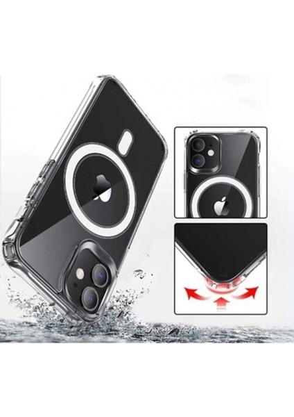 Iphone 13 Pro Kılıf Kamera Lens Korumalı Magsafe Destekli Şeffaf Darbe Emici Sert Kapak modelleri
