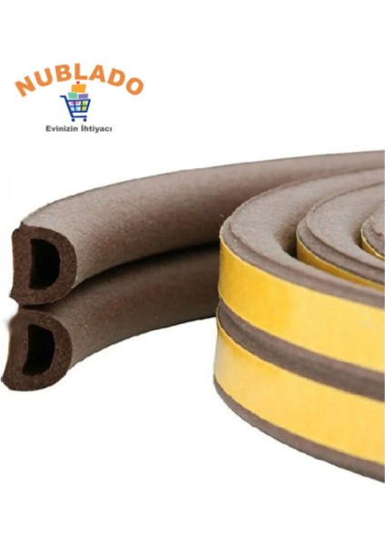 Yapışkanlı 7,5x2=15 Metre (Kahverengi) Kapı Pencere Bandı Fitili Soğuk Kauçuk Bantları modelleri