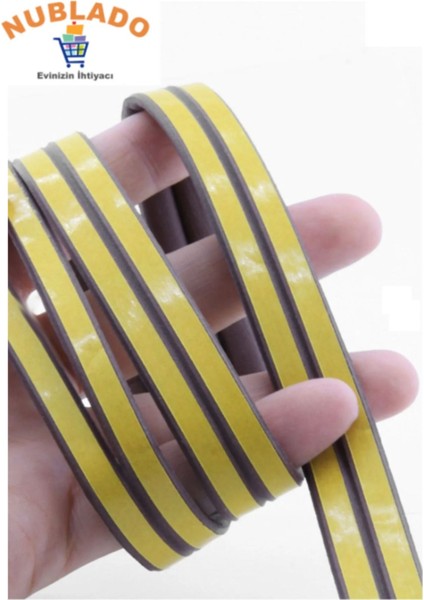 Yapışkanlı 7,5x2=15 Metre (Kahverengi) Kapı Pencere Bandı Fitili Soğuk Kauçuk Bantları fırsatları