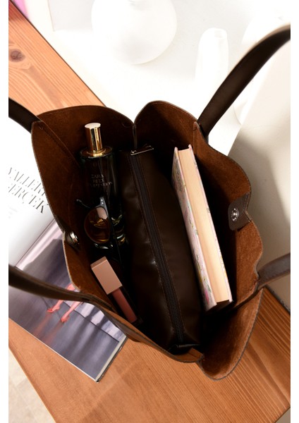 Kadın Şık Tasarımlı Omuz ve Kol Çantası + Yavru Çanta fırsatları