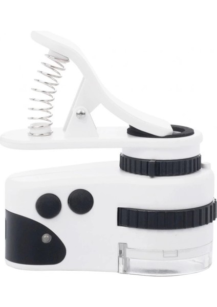 60X Mini Cep Telefonu Için Mandallı Mikroskop Uv Ledli Büyüteç Model AL2431 fırsatları