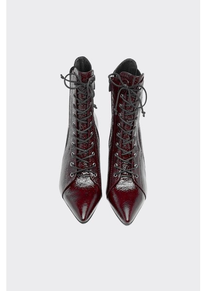 Klasik Bağcıklı Fermuarlı Hakiki Deri Kadın Bot modelleri