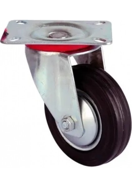 Servis Tekeri - Tablalı Siyah Döner - Çap 125 mm