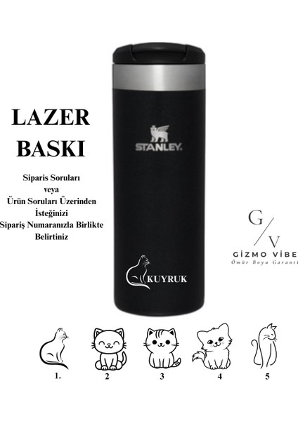 Kişiselleştirilebilir The Aerolight Transit Termos Bardak 0.47 Lt Siyah Özel İsimli/ Tasarımlı fiyatları