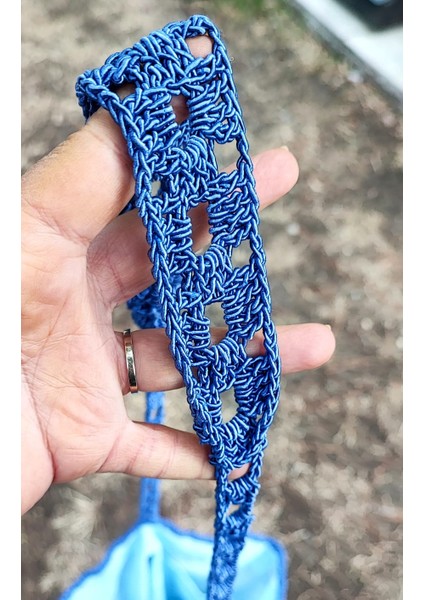 El Işi Örme Çanta / Parlak Mor Makrome Ipi Ile Tığ Işi / Astarlı ve Iç Cepli (30X29) fiyatları