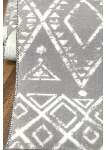 Yıkanabilir, Kaymaz Taban, Kesme Yolluk Halı, Şık Desen, Gri, Uzun Ömürlü fırsatları