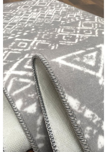 Yıkanabilir, Kaymaz Taban, Kesme Yolluk Halı, Şık Desen, Gri, Uzun Ömürlü indirimleri