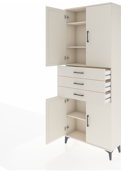 Arges Dolap 4 Raflı 3 Çekmeceli 4 Kapaklı 88X30X221 Aytaşı-Aytaşı fırsatları
