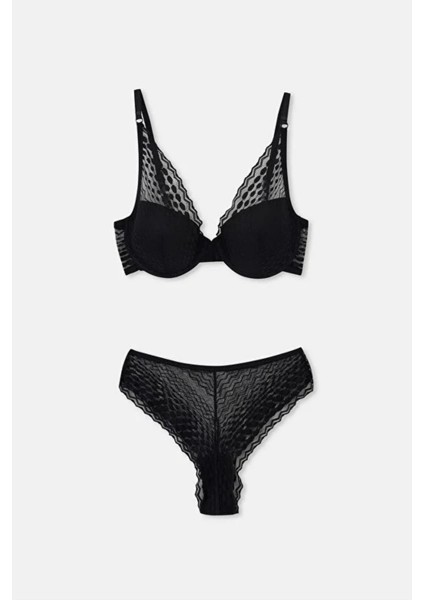 Kadın Gınger Dantelli Boş Cup Sütyen Takım