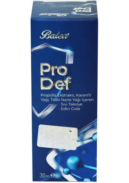 Prodef Propolis Ekstraktı Karanfil ve Nane Yağlı Takviye Edici Gıda 30 ml fiyatları