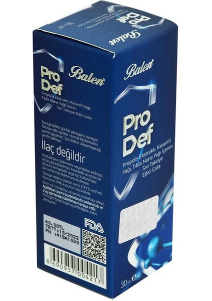 Prodef Propolis Ekstraktı Karanfil ve Nane Yağlı Takviye Edici Gıda 30 ml fırsatları