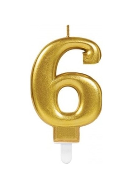 6 Rakam Mum Gold Renk
