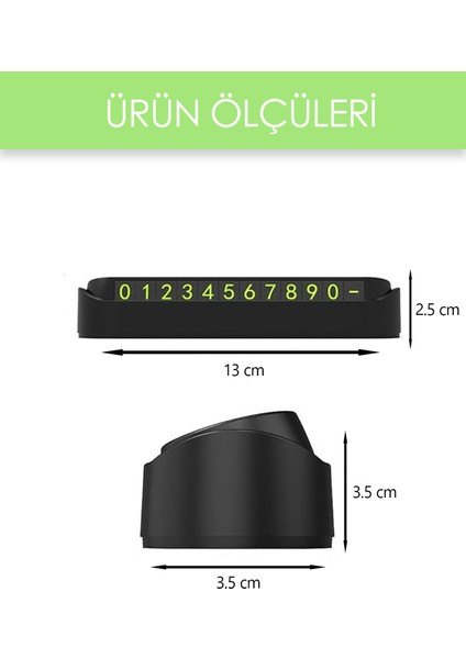 Araç Içi Park Telefon Numarası Fosforlu Oto Numaratör Plaka Kartı Gece Görünür fiyatları