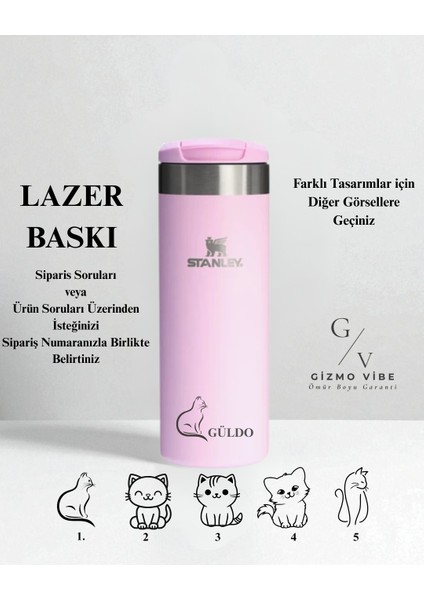 Özel İsimli The Aerolight Transit Mug .47L / 16OZ Pudra Pembe Özel İsimli