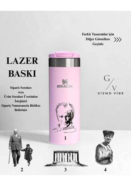 Özel İsimli The Aerolight Transit Mug .47L / 16OZ Pudra Pembe Özel İsimli